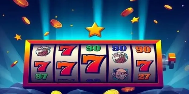 A slot game interface illustrating different volatility levels and potential payout patterns.